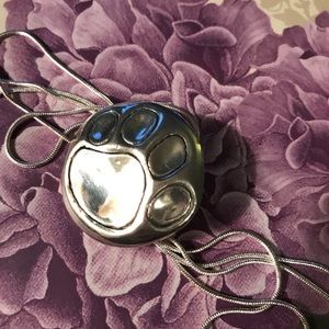 Vintage Best paw necklace/ brooch silver #15